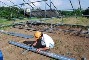 太陽光発電施設を設置した様子