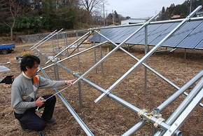 太陽光発電施設を設置した様子